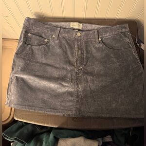 Universal Thread Washed Blue Corduroy Mini Skirt